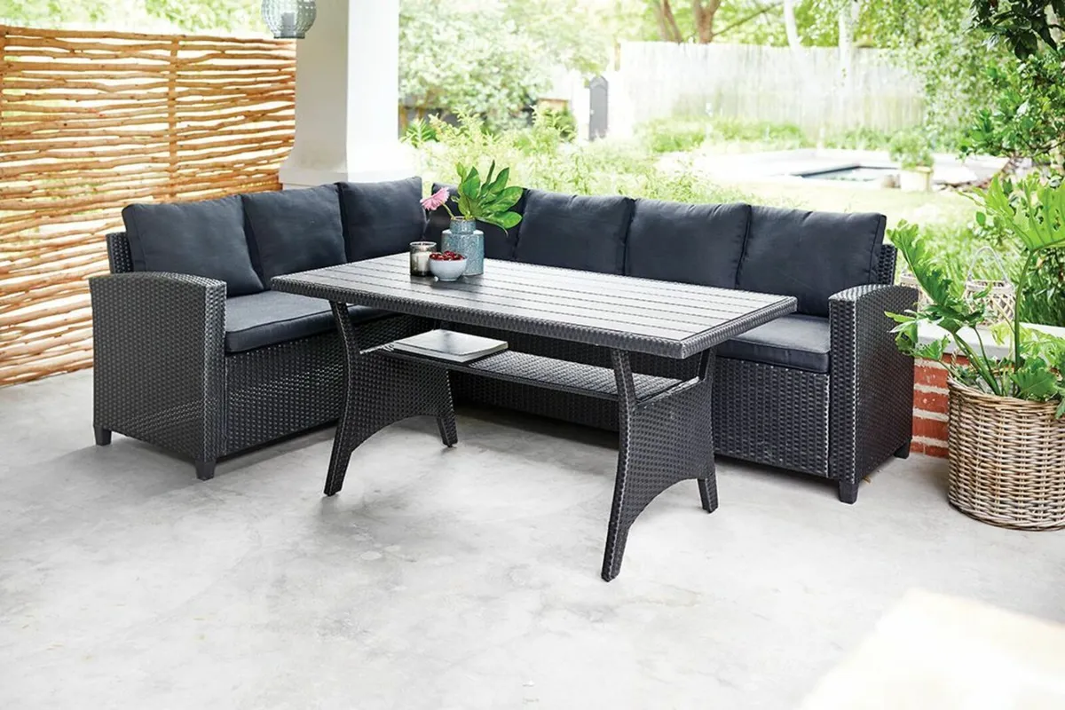 Lounge set ULLEHUSE 6-seater black - Image 1