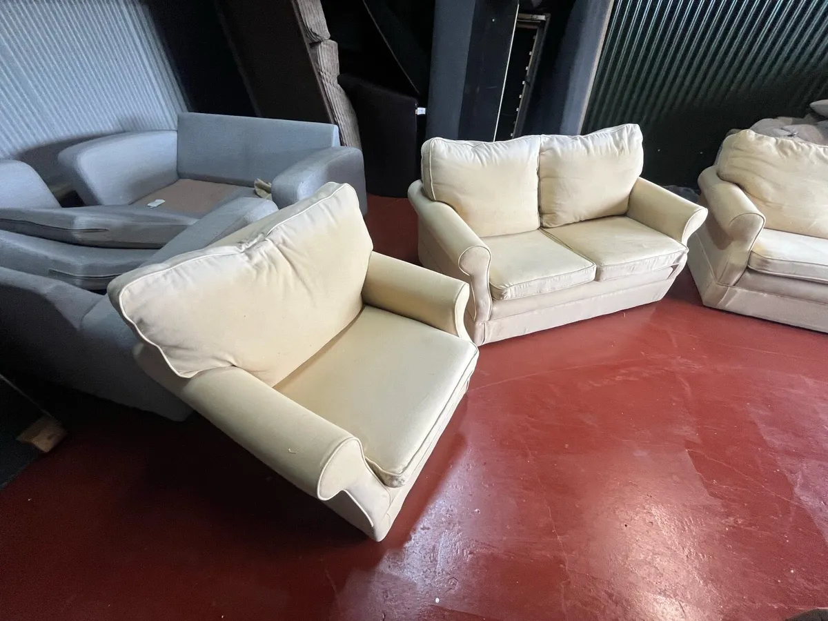 Yellow 3+2+1 sofa set delivery available - Image 2