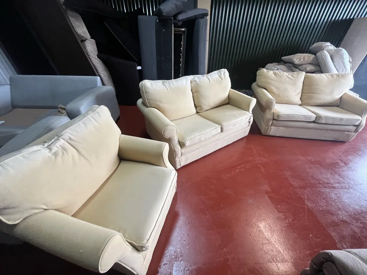Yellow 3+2+1 sofa set delivery available - Image 4