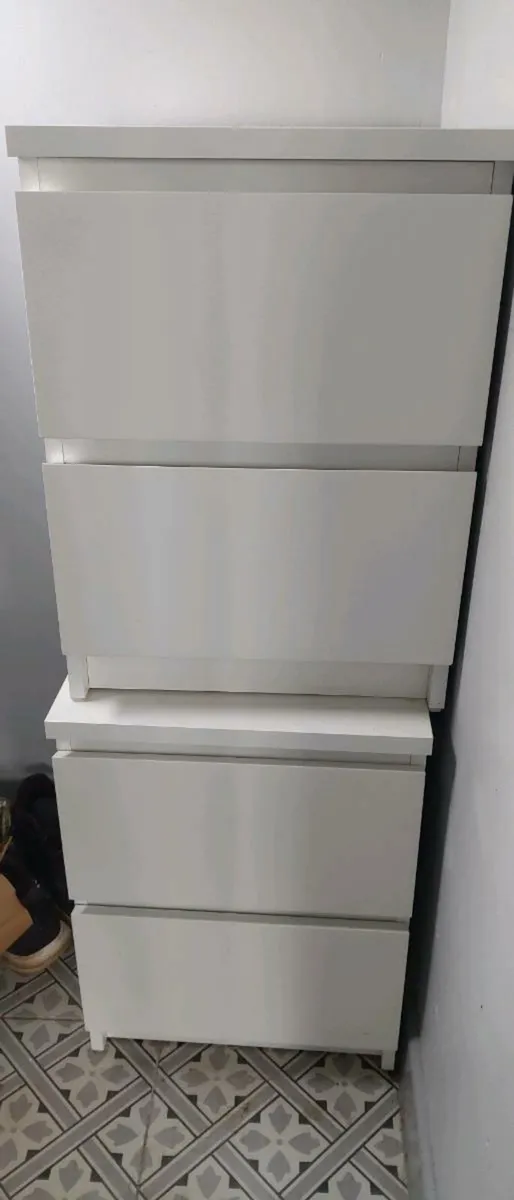 Ikea white 2 drawer locker - Image 3