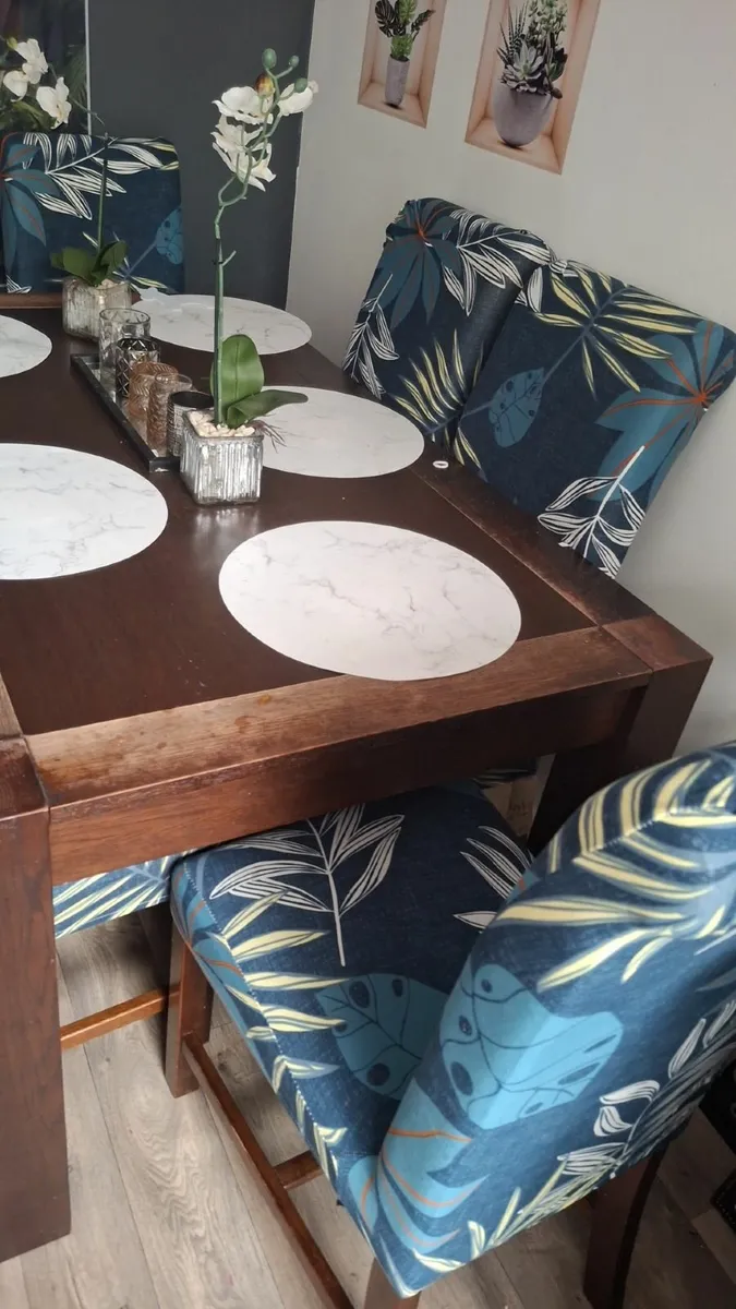 Kitchen tables and 6 chairs - Image 2