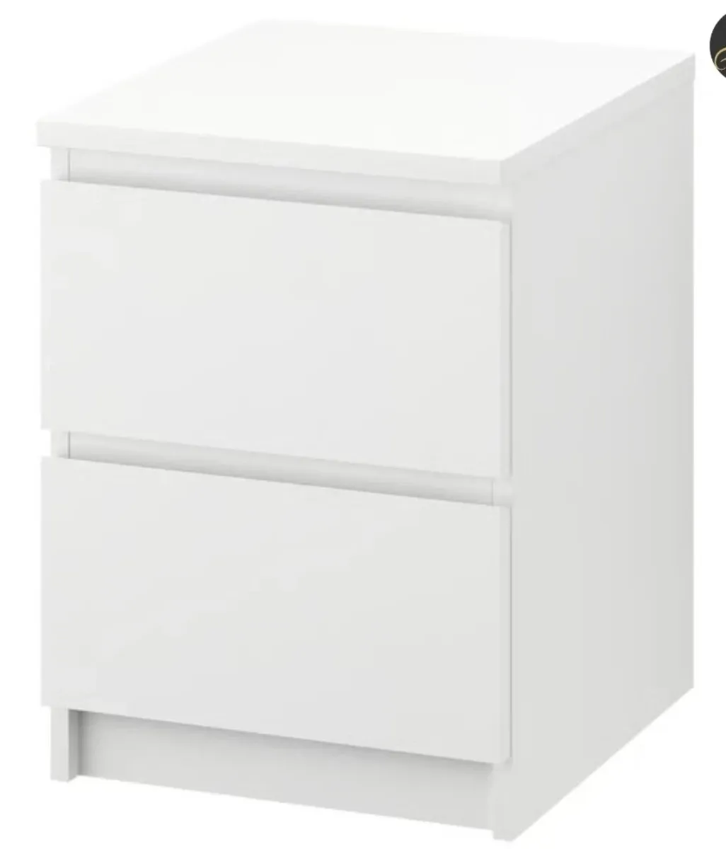 Ikea white 2 drawer locker - Image 1