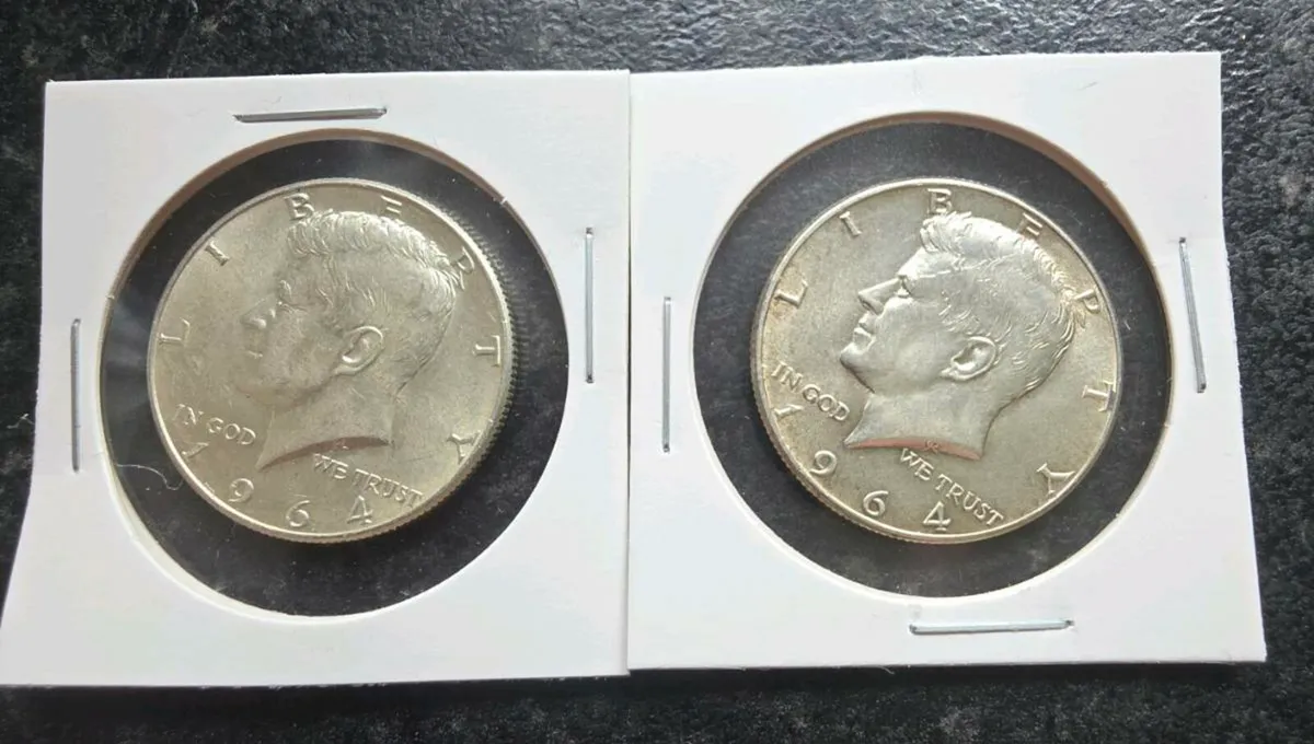 1964 Kennedy half dollar coins - Image 1