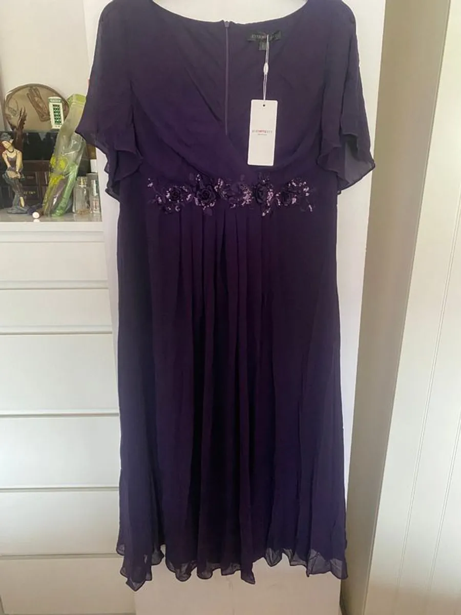 Stunning chiffon Purple Dress - Image 1