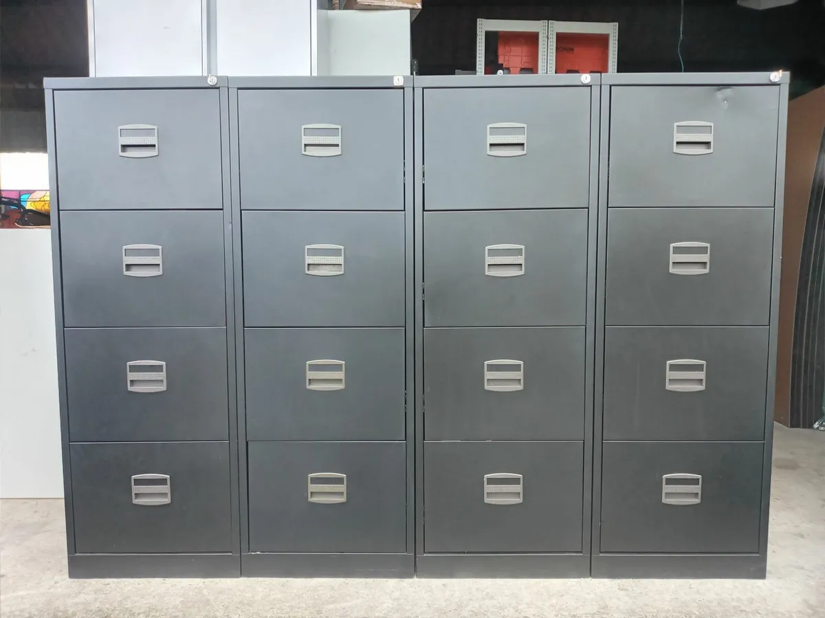 Delivery - 4 x 4 Drawer Filing Cabinet Steel - Image 2