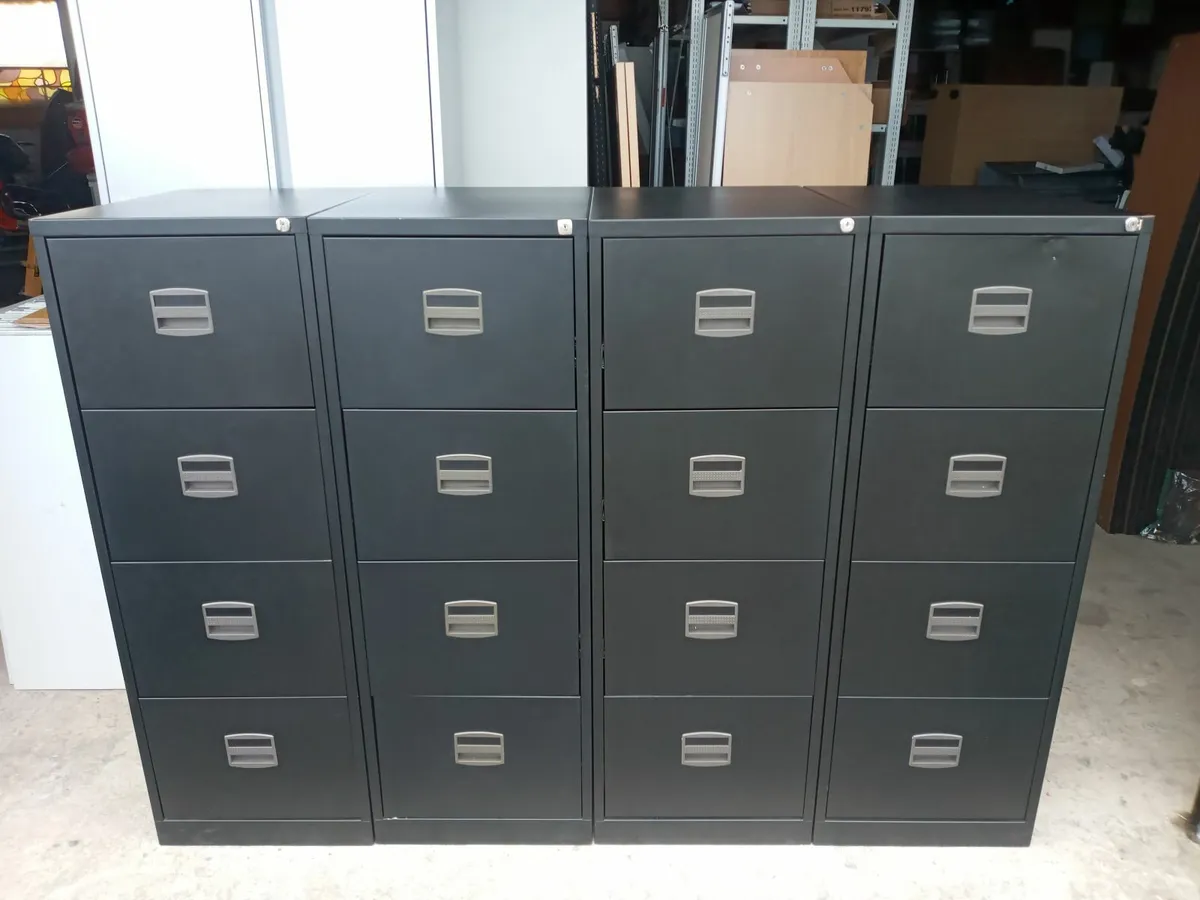 Delivery - 4 x 4 Drawer Filing Cabinets Steel - Image 2