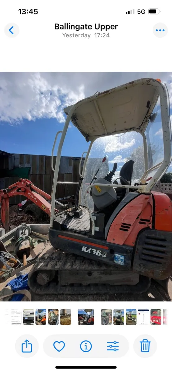 1.5 ton Kubota digger - Image 3
