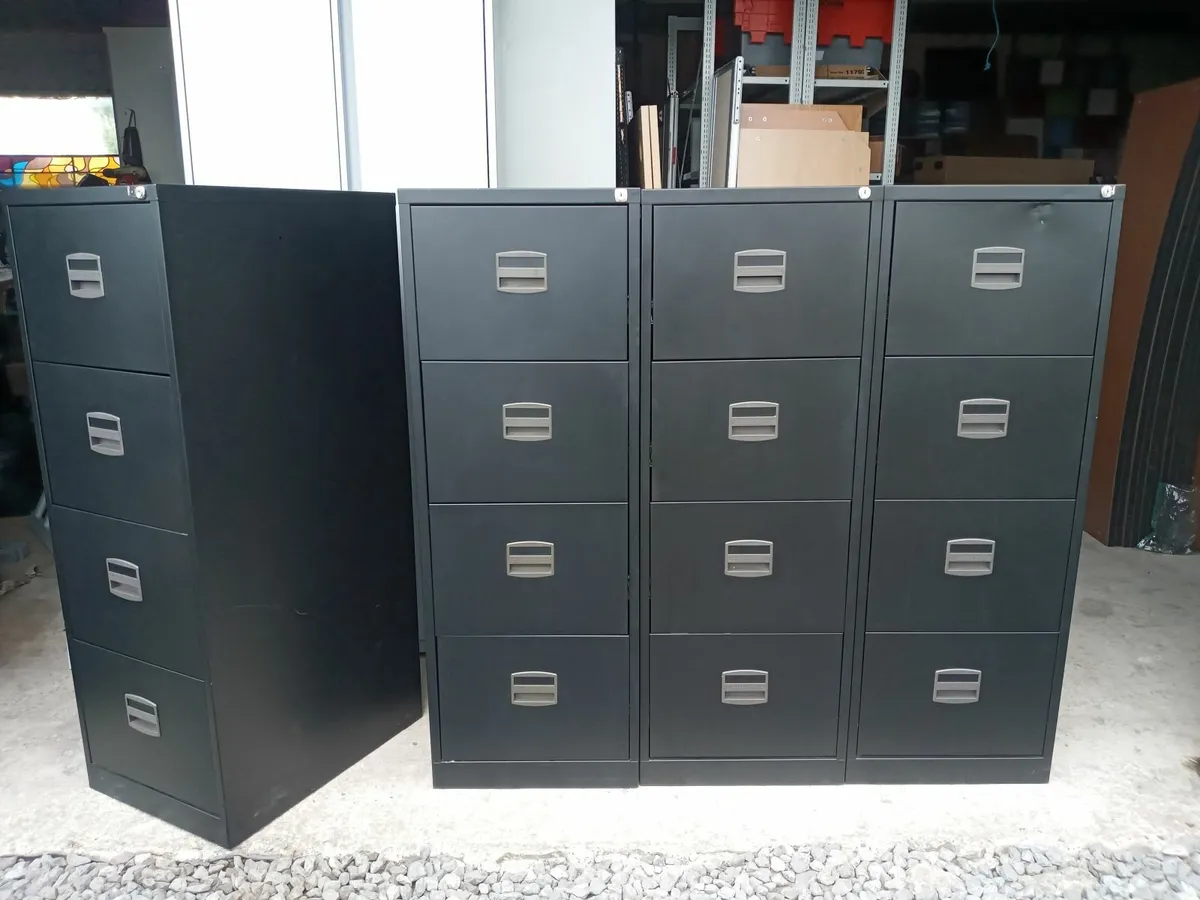 Delivery - 4 x 4 Drawer Filing Cabinets Steel - Image 3
