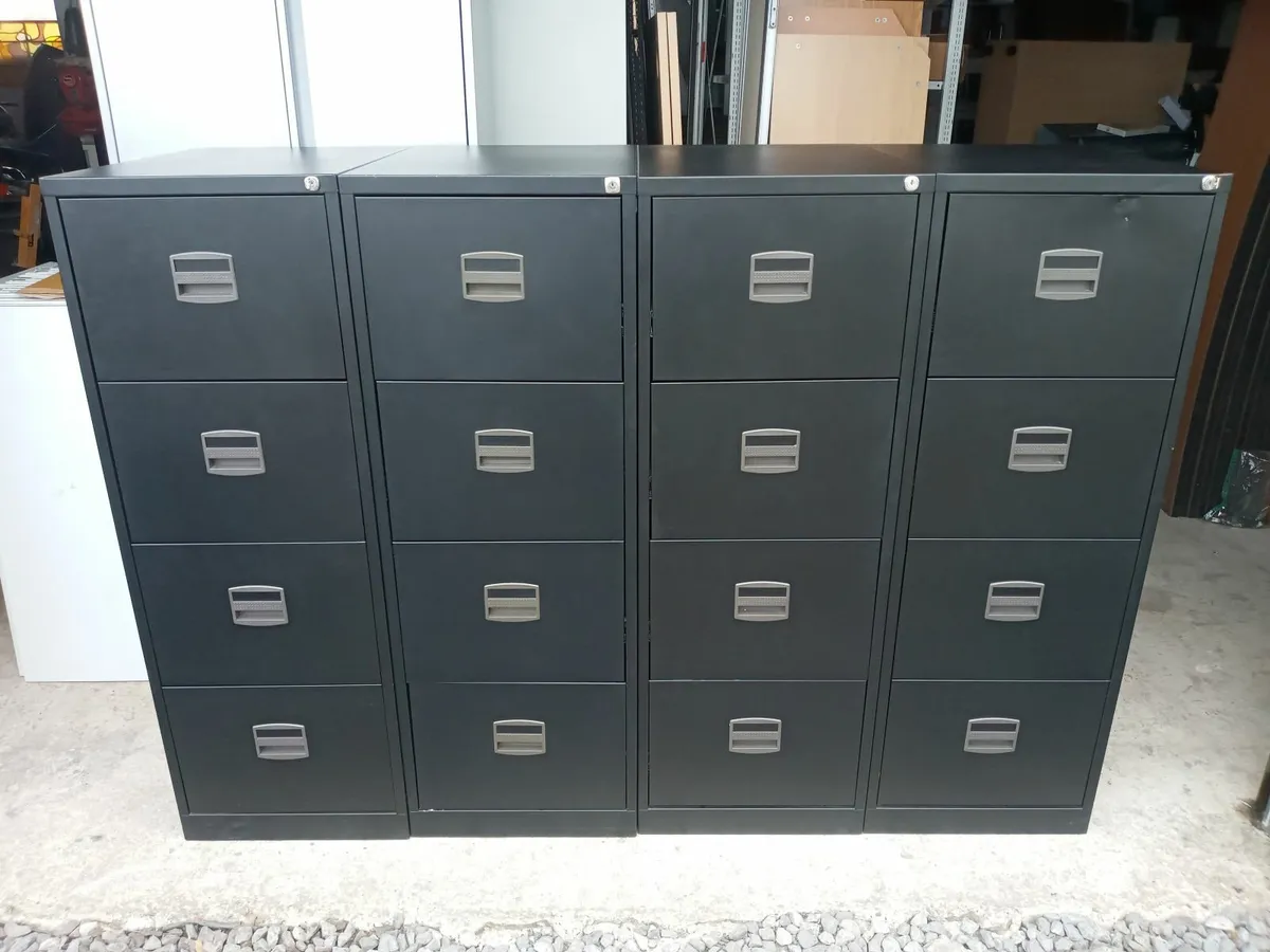 Delivery - 4 x 4 Drawer Filing Cabinets Steel - Image 1