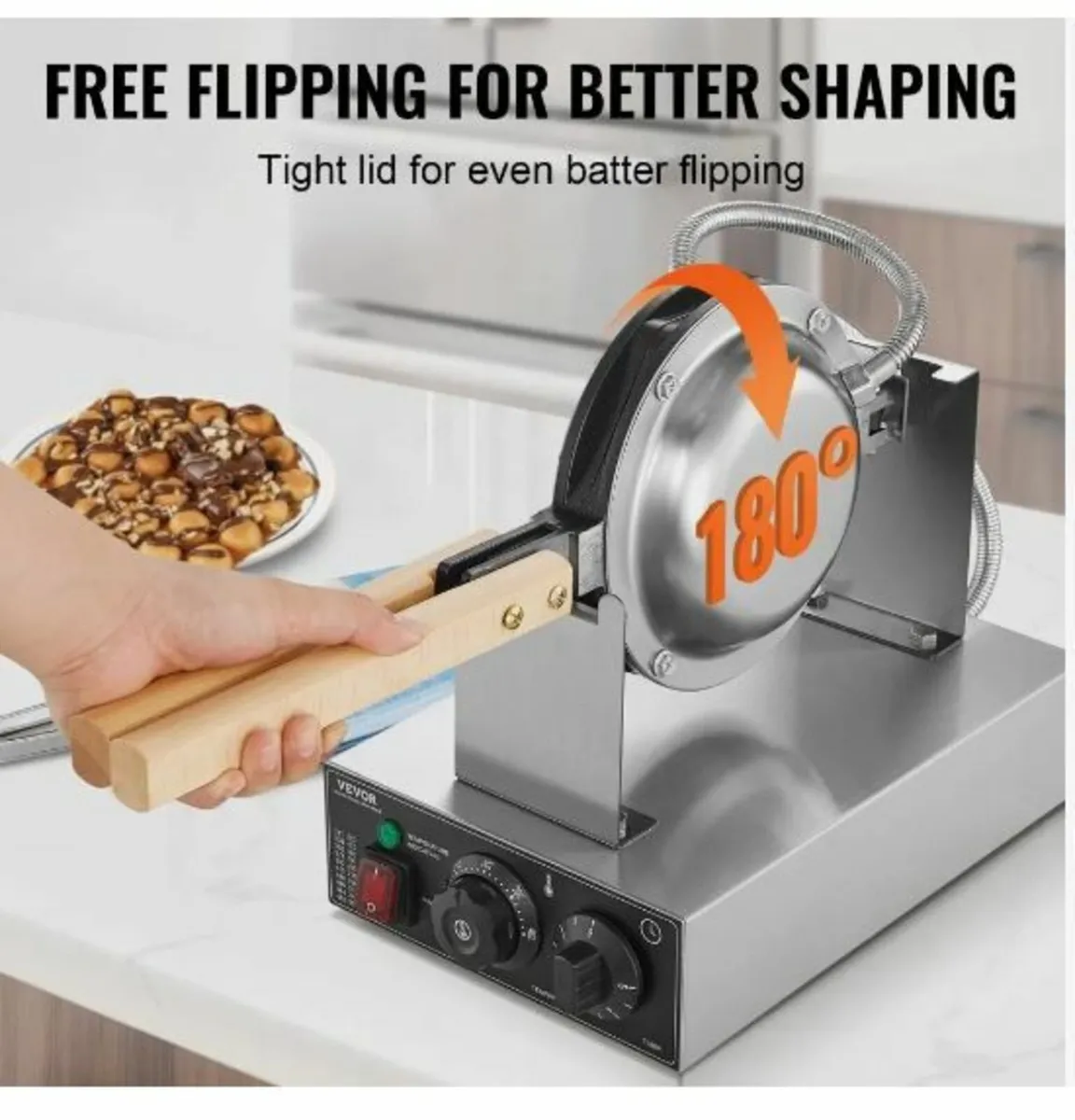 Commercial Bubble Waffle Maker Egg - Image 3