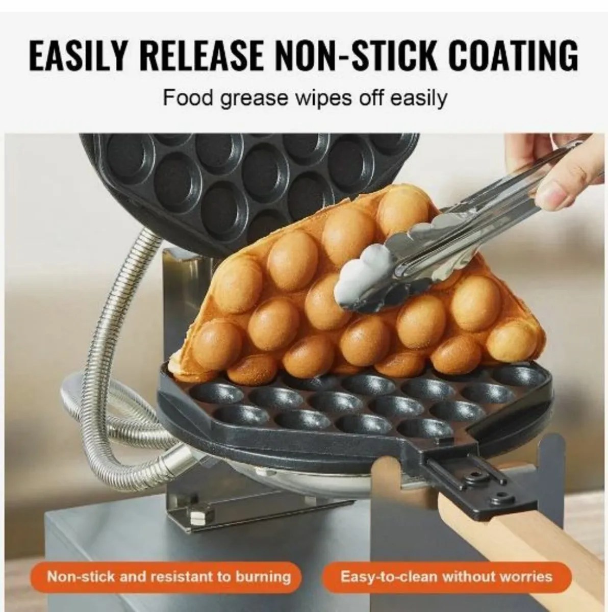 Commercial Bubble Waffle Maker Egg - Image 4