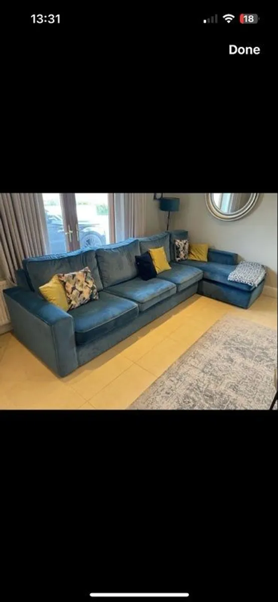 Fabric corner couch for sale - Image 1