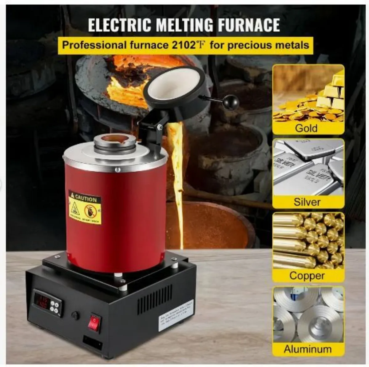 Electric Melting Furnace, 3KG Digital - Image 3