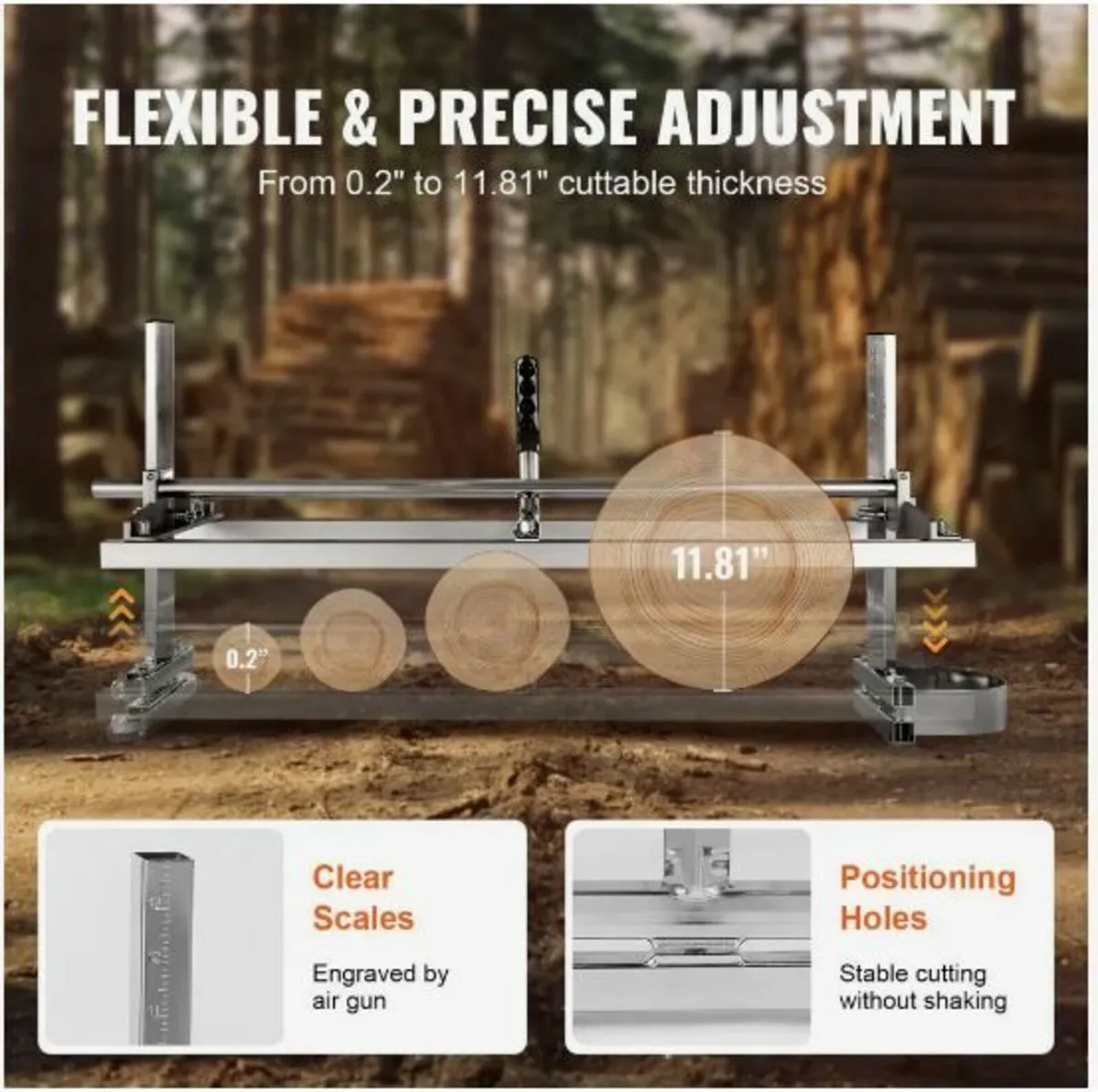 Portable Sawmill 14"-36" Guide Bar Galvanized - Image 1