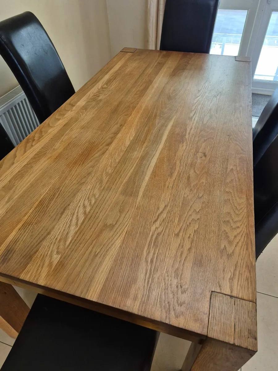 Oak Kitchen Table and 6 Chairs - Image 3
