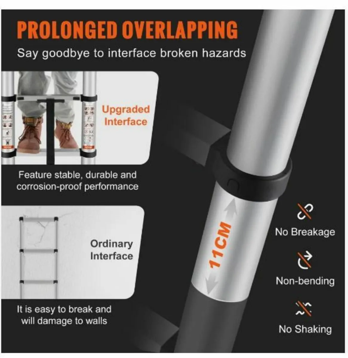 Telescoping Ladder Aluminum Extension - Image 4