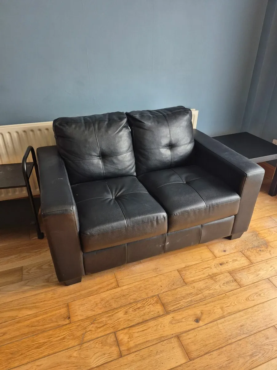 2 Seater Sofa - Small Table - Trolley - Image 1