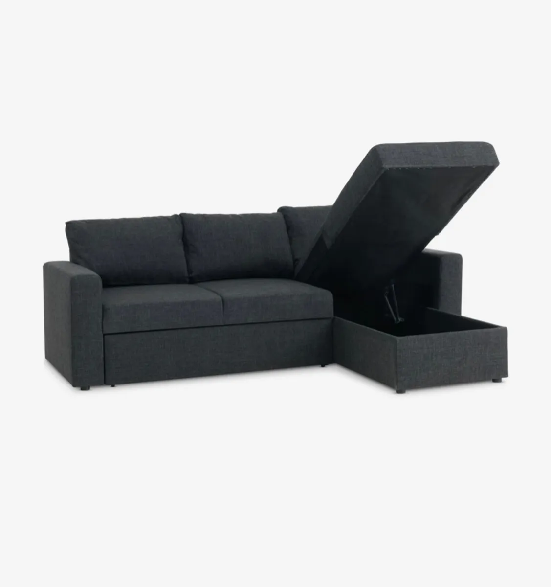 Fold out couch. L shaped couch with storage. - Image 2