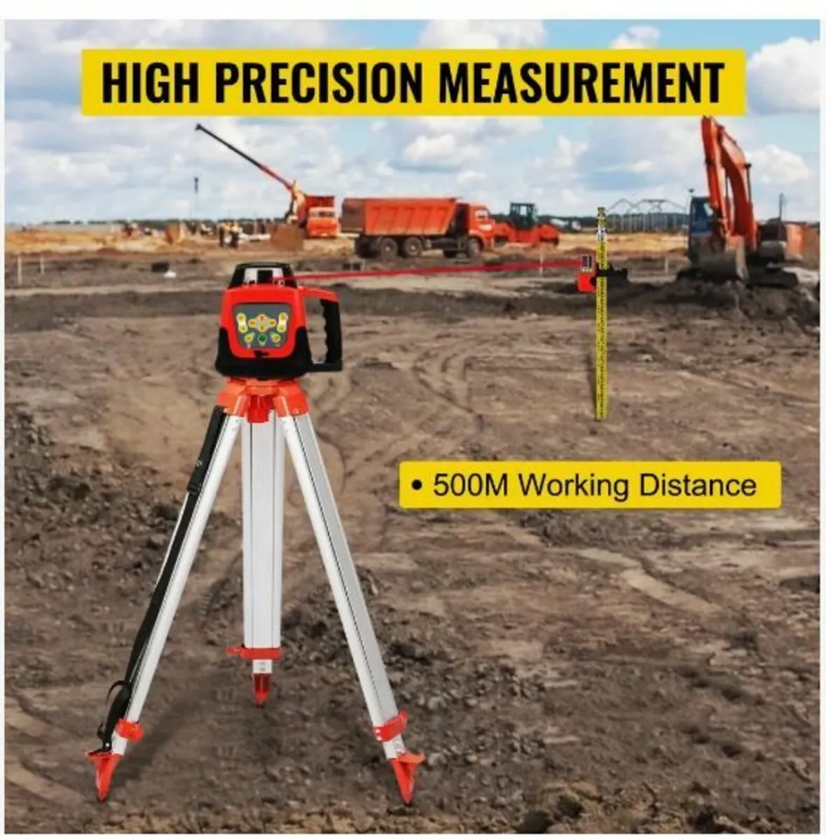 Red Rotary Laser Level Self Leveling Measuring - Image 2
