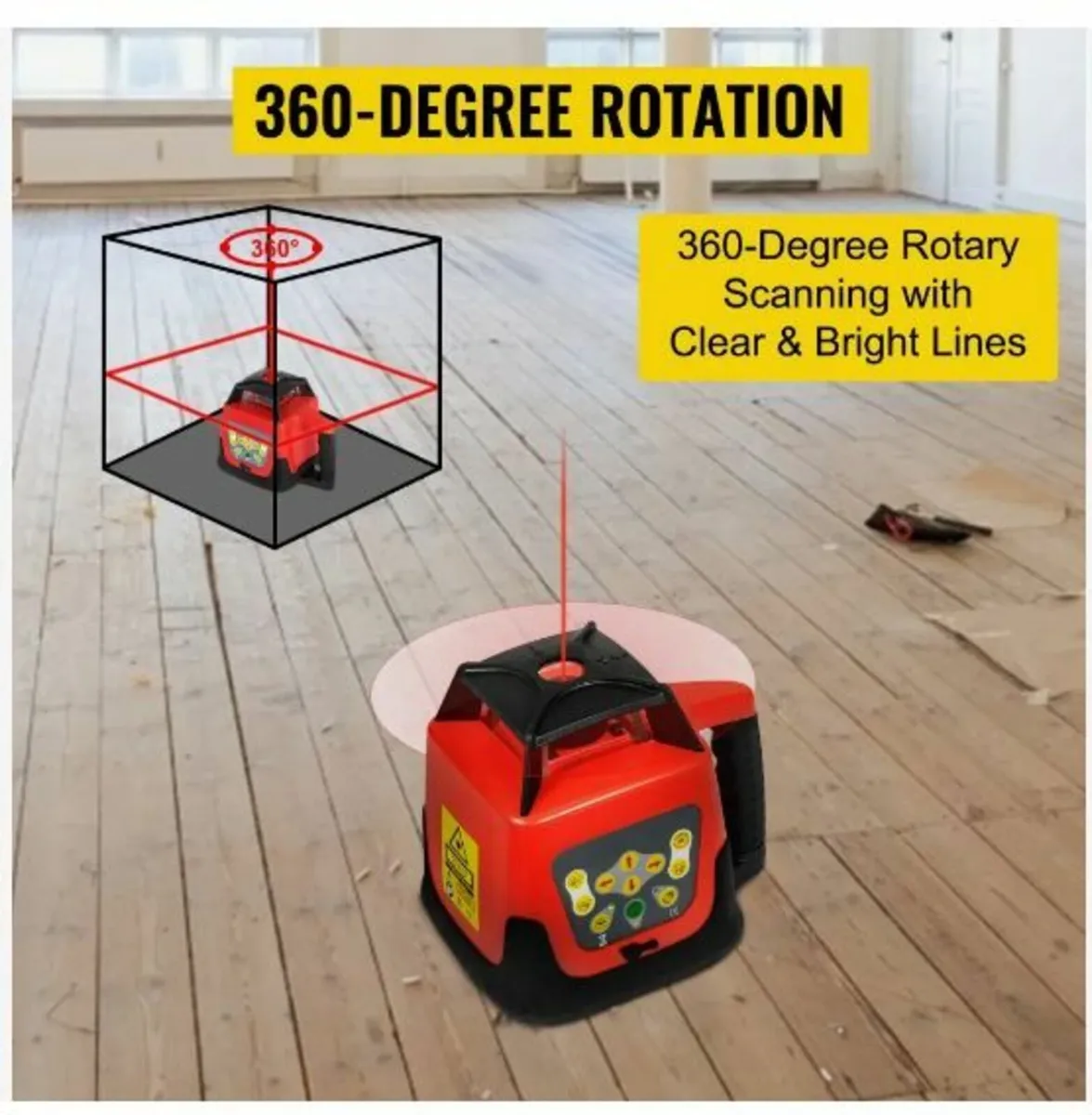 Red Rotary Laser Level Self Leveling Measuring - Image 4