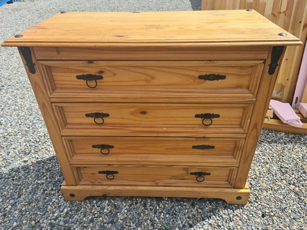 solid pine chest of drawers