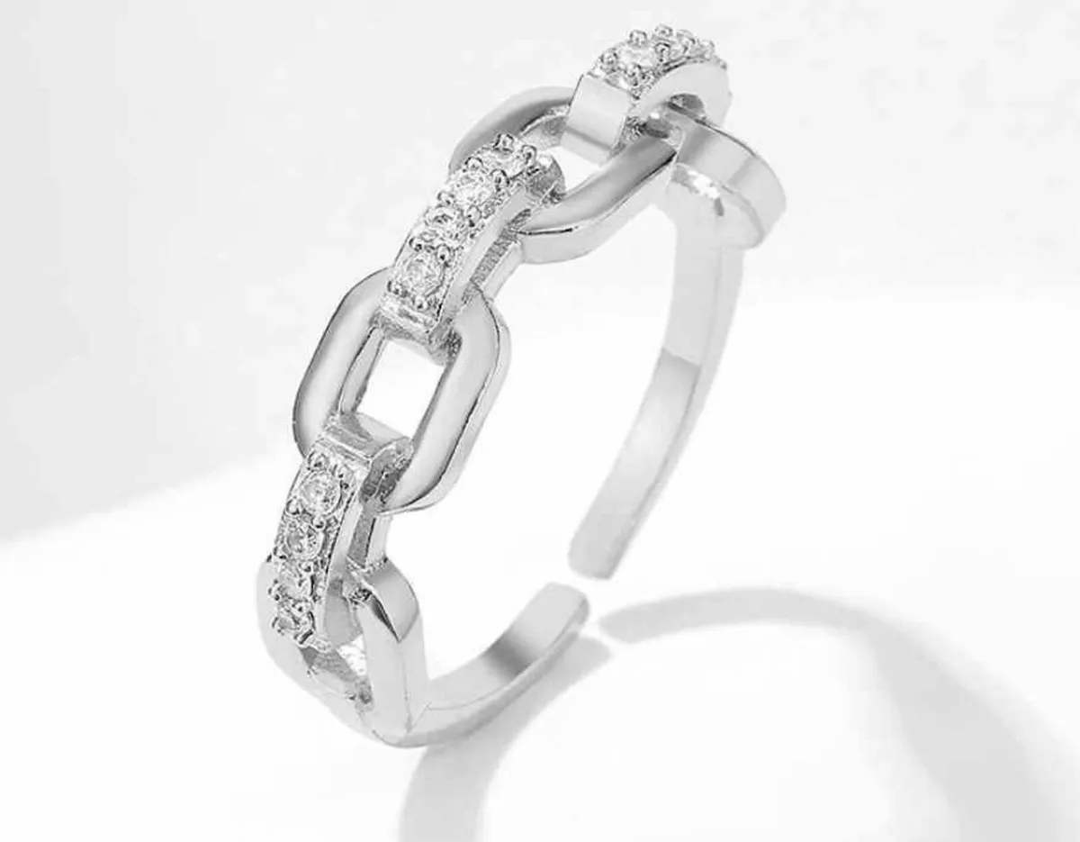 Resized silver colour ring 15 each new - Image 1