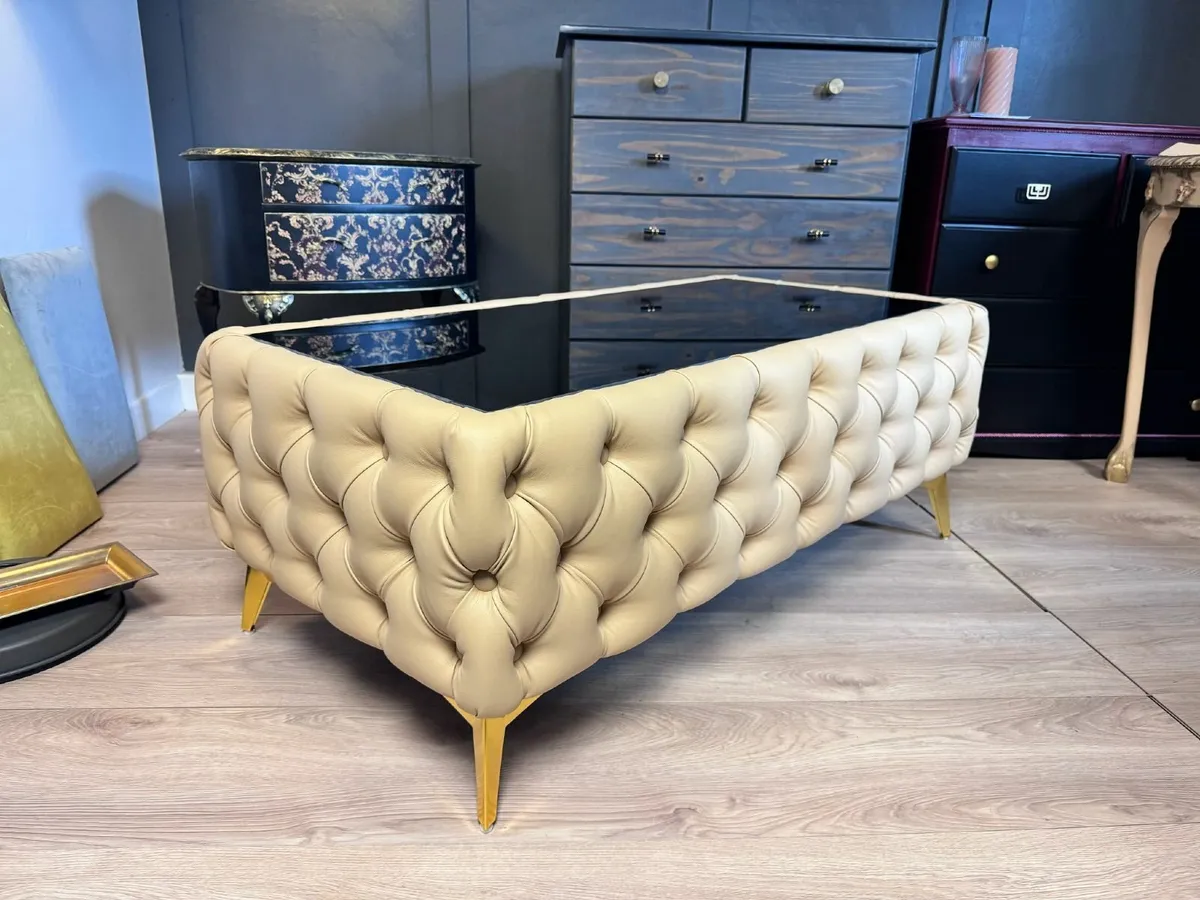 Coffee Table Velvet Rectangle 123x63x45cm - Image 1
