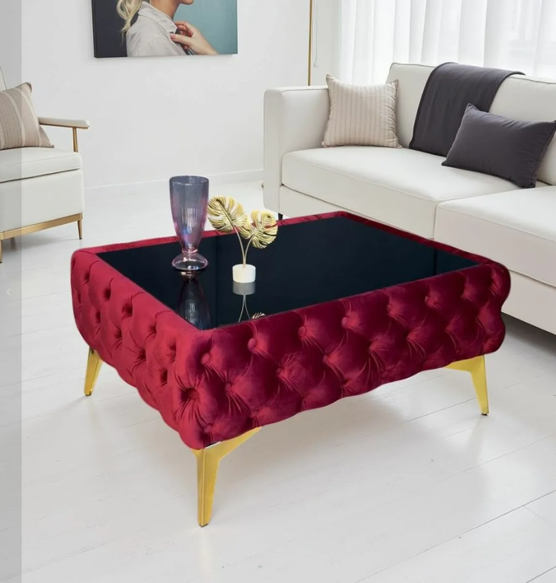 Chesterfield coffe table 83x63x35 - Image 1