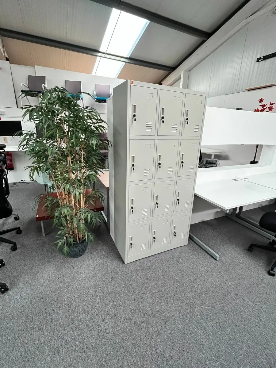 Secure 12-Compartment Locker – Grey (NEW) - Image 1