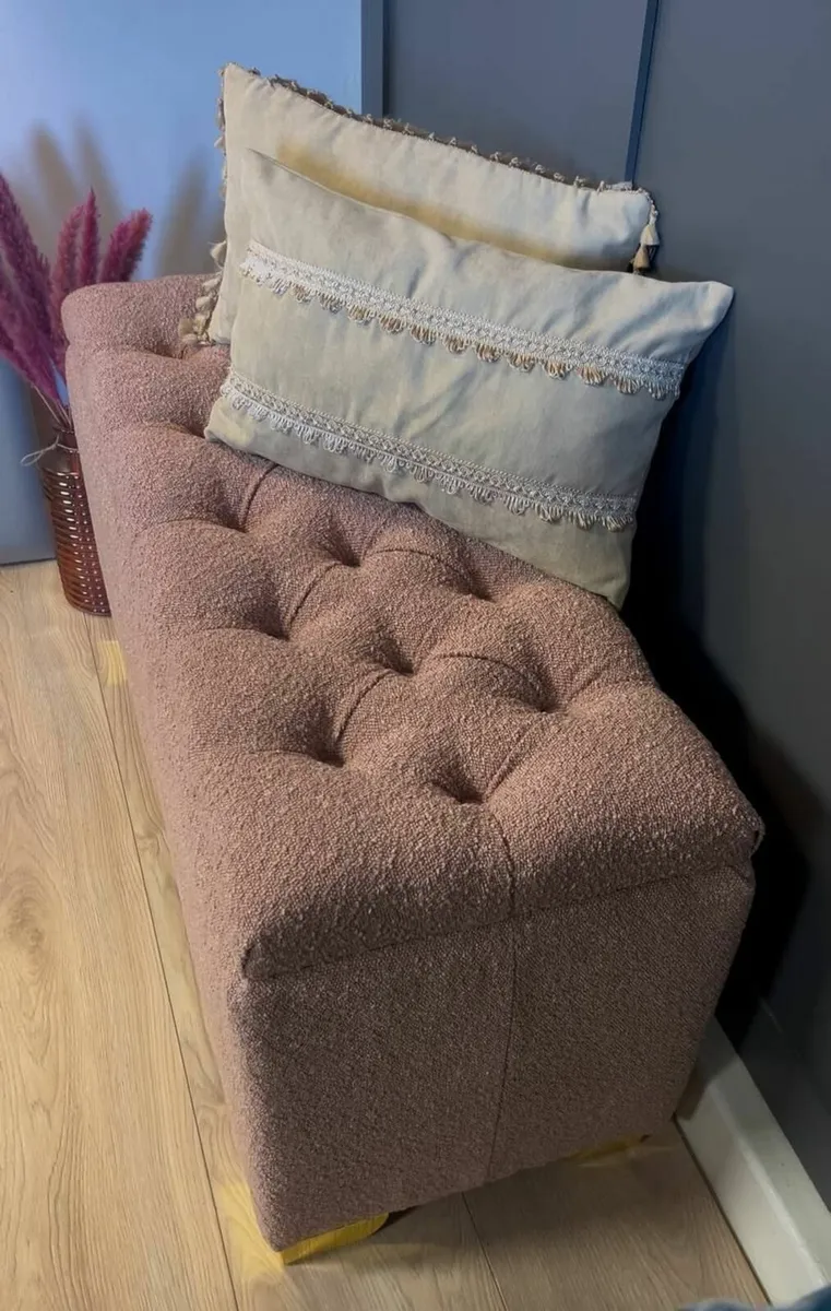 Bouclé Ottoman with Storage - Image 2