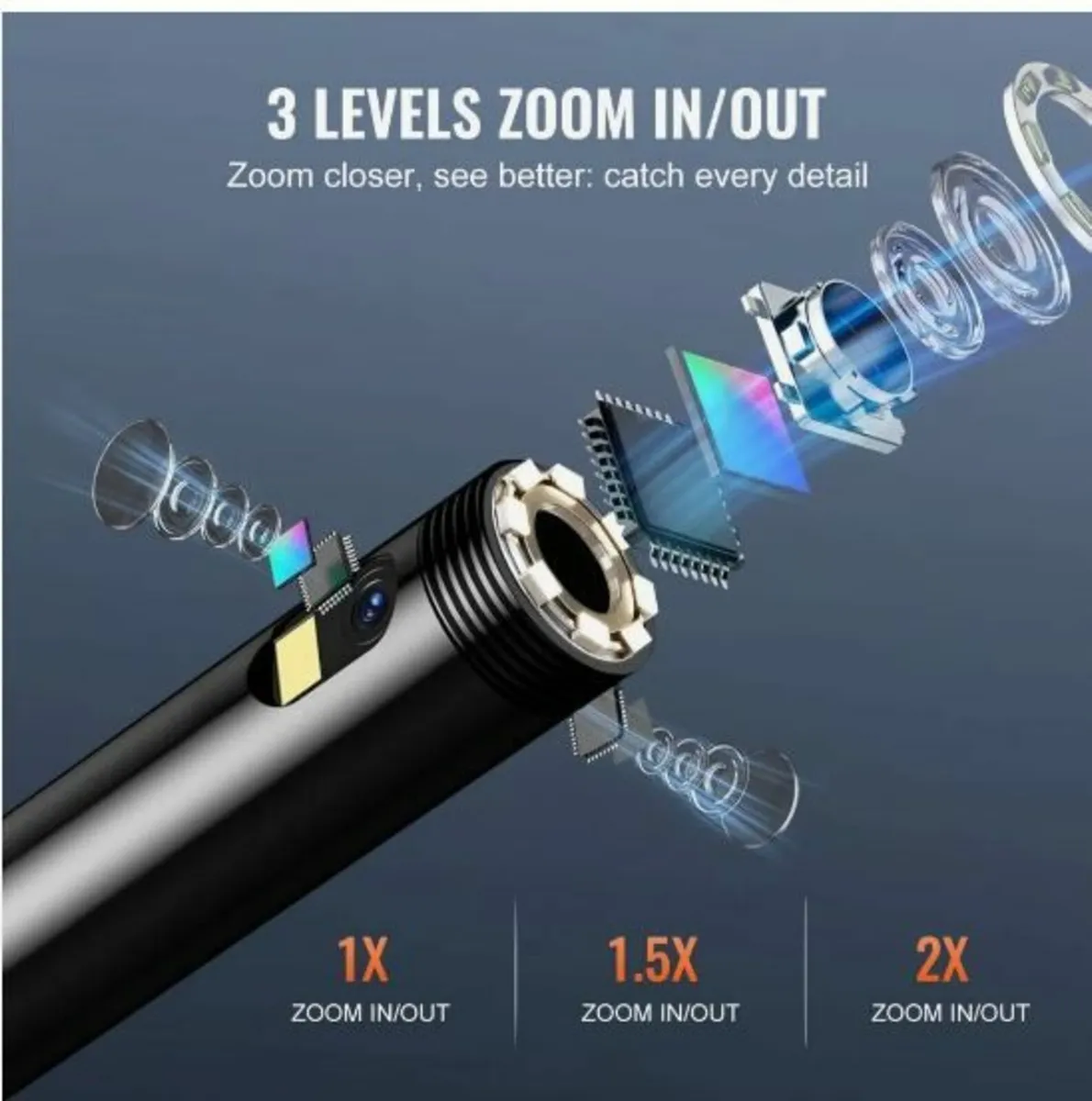 Endoscope Camera with Lights Triple Lens - Image 4