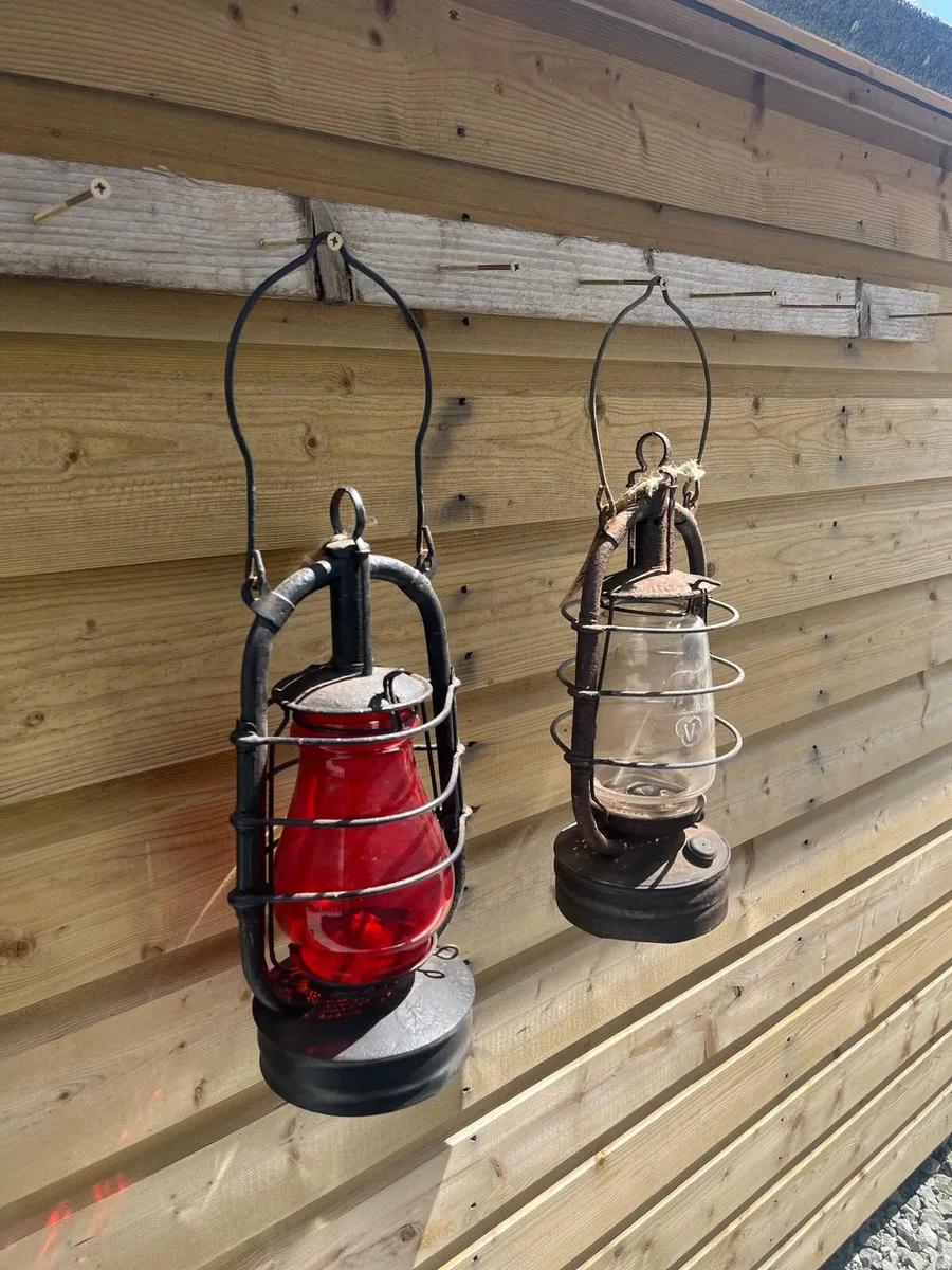 Antique Oil Tilley/Hurricane Lamps - Image 1