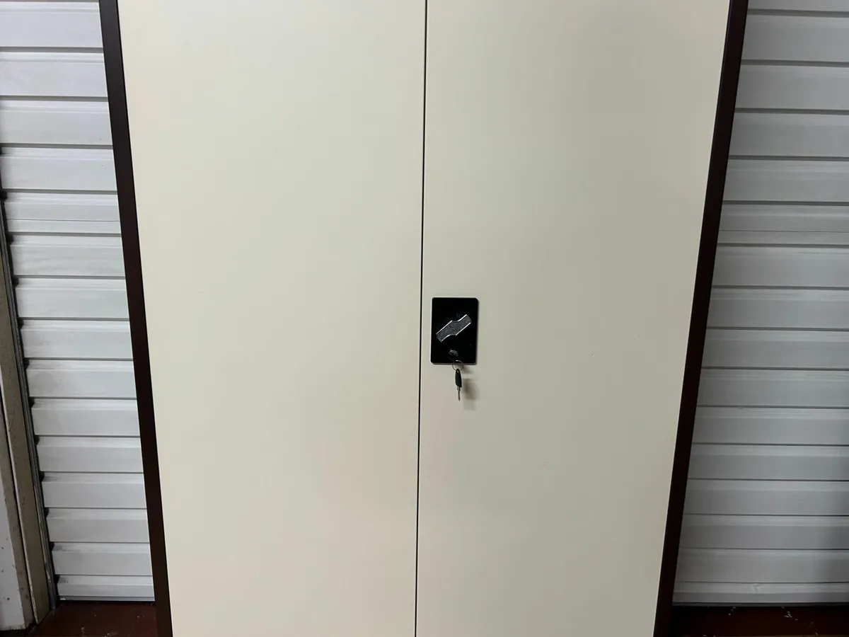 Two Door Coffee Cream Storage Cupboard - Image 3