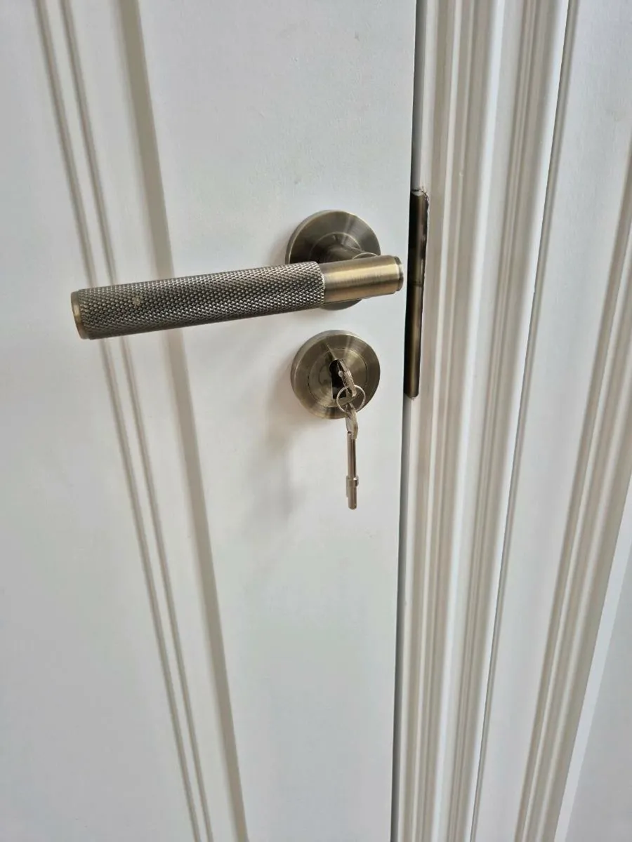 4 Shaker Doors. Brass handles hinges. 34x80 - Image 2