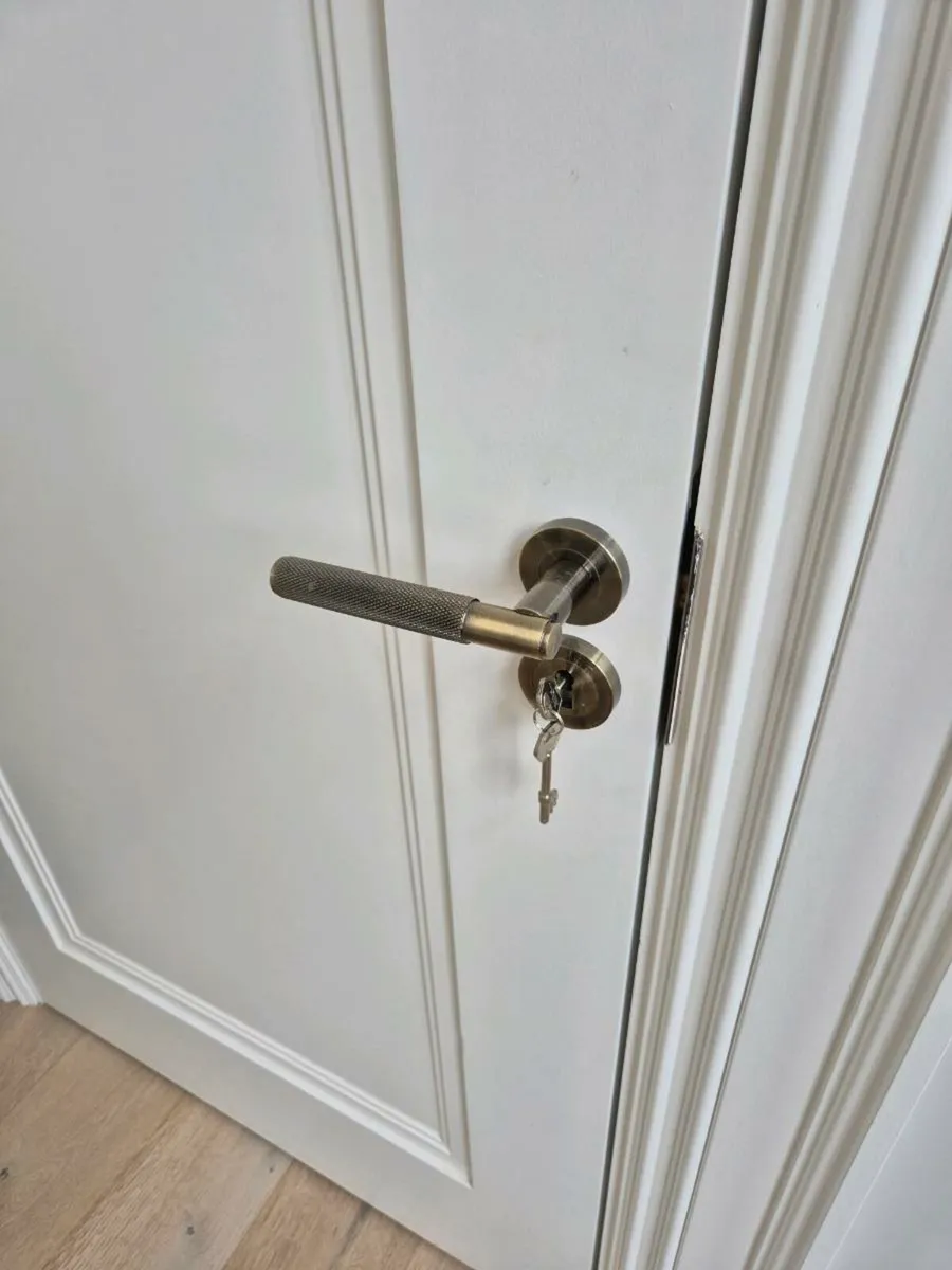4 Shaker Doors. Brass handles hinges. 34x80 - Image 3