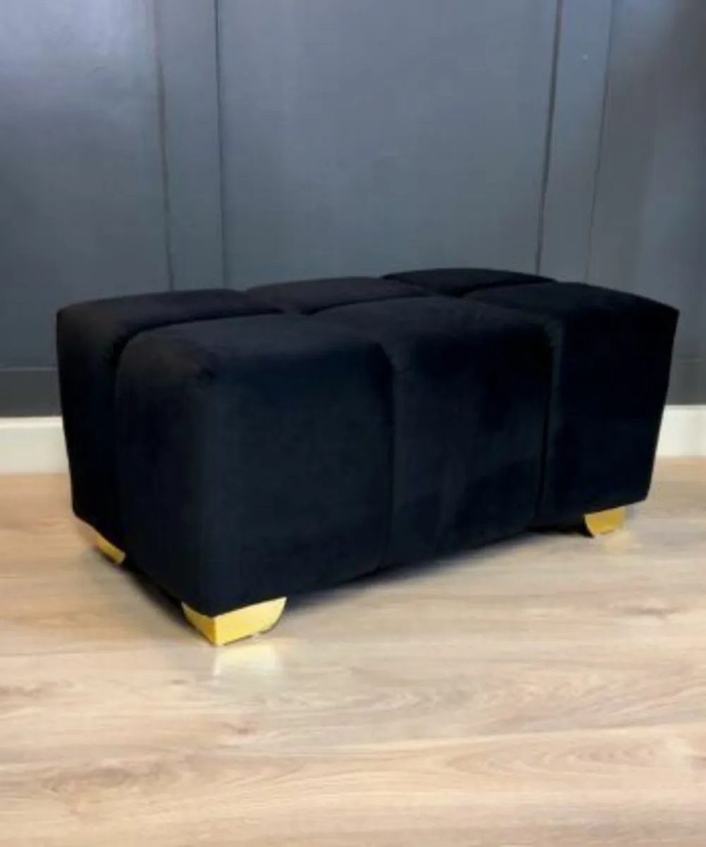 Bubble Pouffe Ottoman Boucle Upholstery 90xx55x50 - Image 3