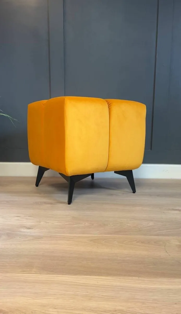 Bubble Cube Pouffe – Velvet Upholstery - Image 2