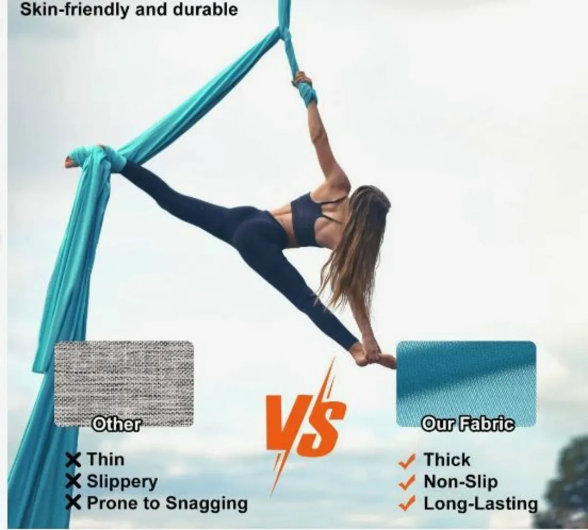 Aerial Silk & Yoga Swing, 11 Yards - Image 2