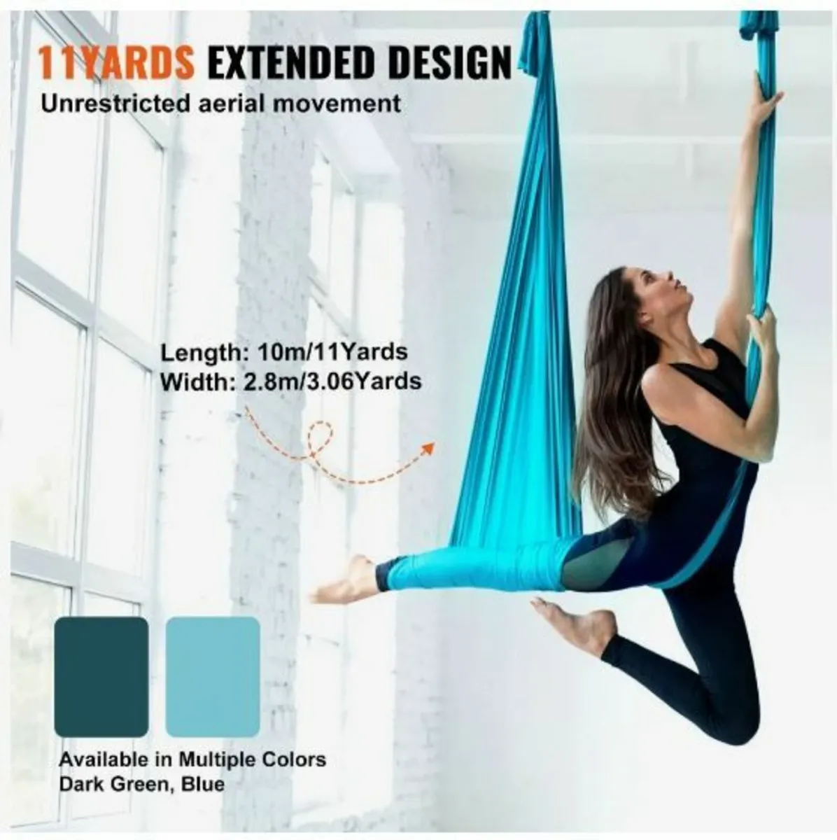Aerial Silk & Yoga Swing, 11 Yards - Image 4