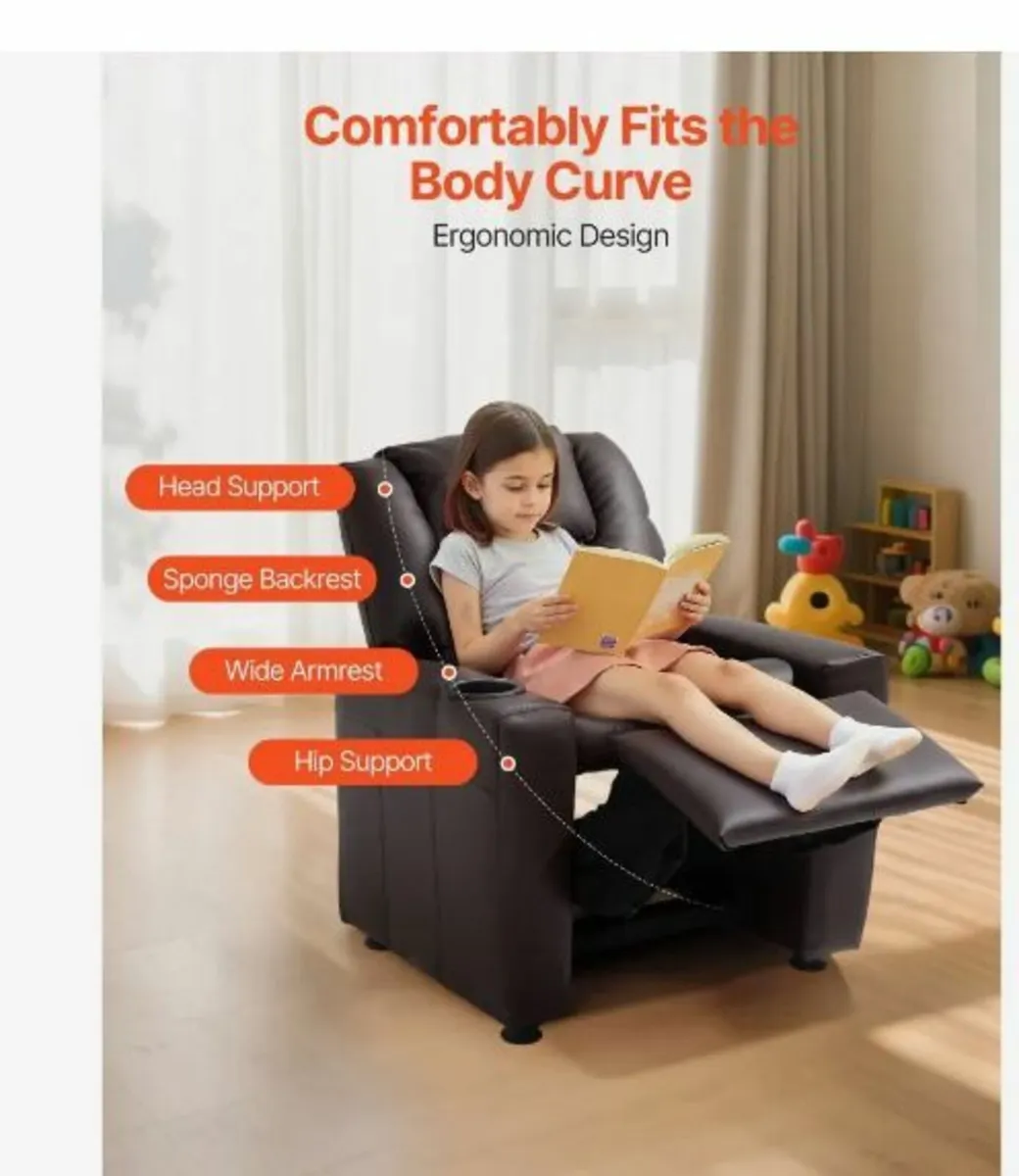 Kids Reclining Chair PU Leather Toddler - Image 4