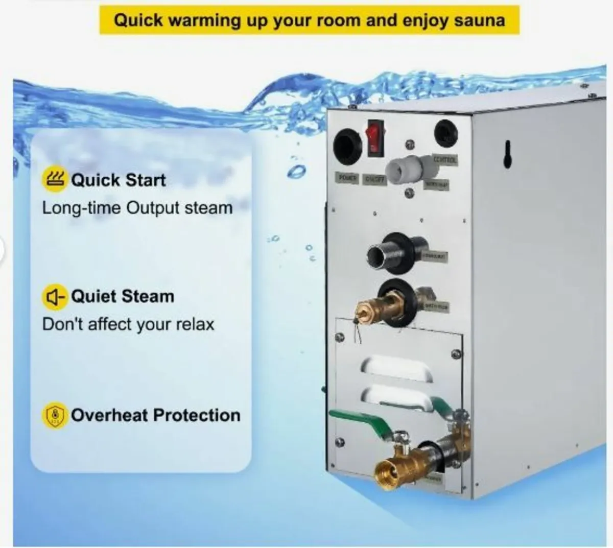 6KW Sauna Bath Steamer - Image 2