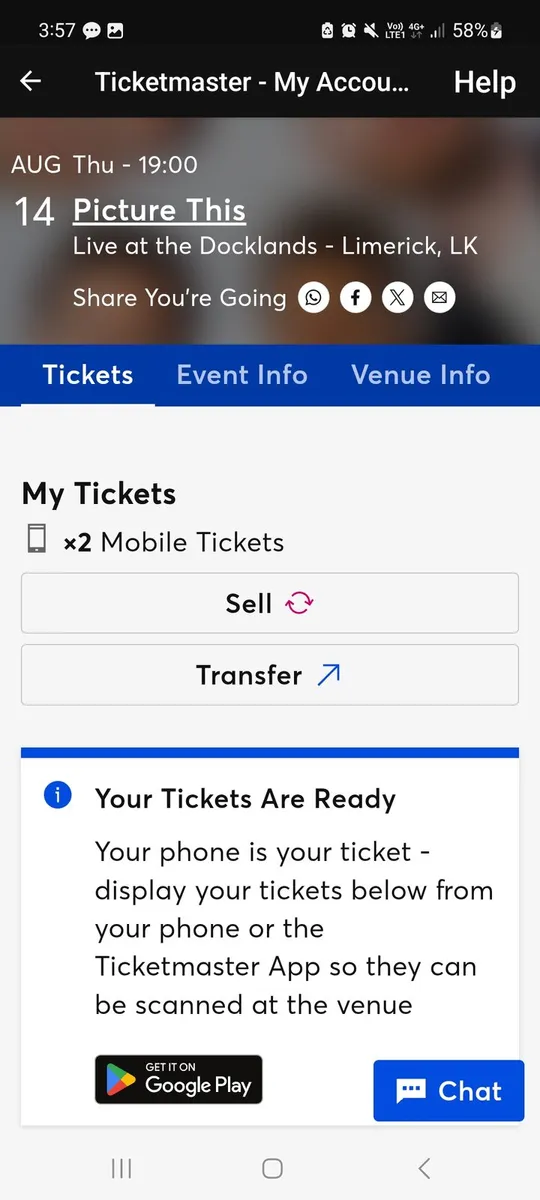 Picture This Tickets x2 Limerick - Image 3