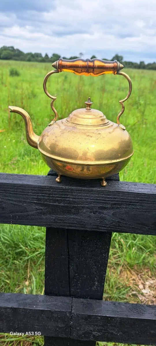 Old brass kettle