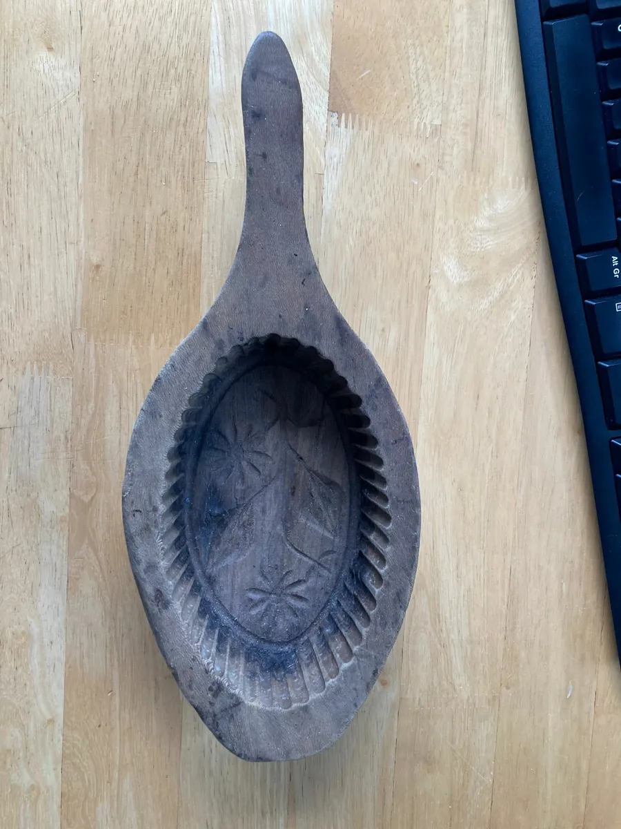 Antique French old farm butter mold - Image 1