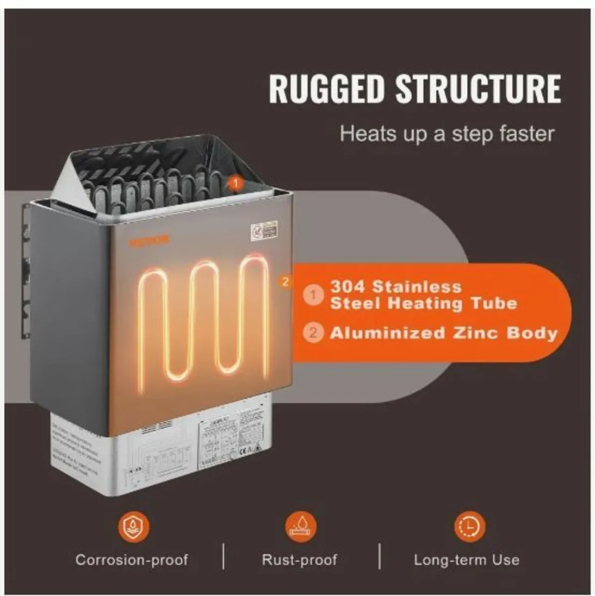 8KW Electric Sauna Heater Stove Digital Controller - Image 3