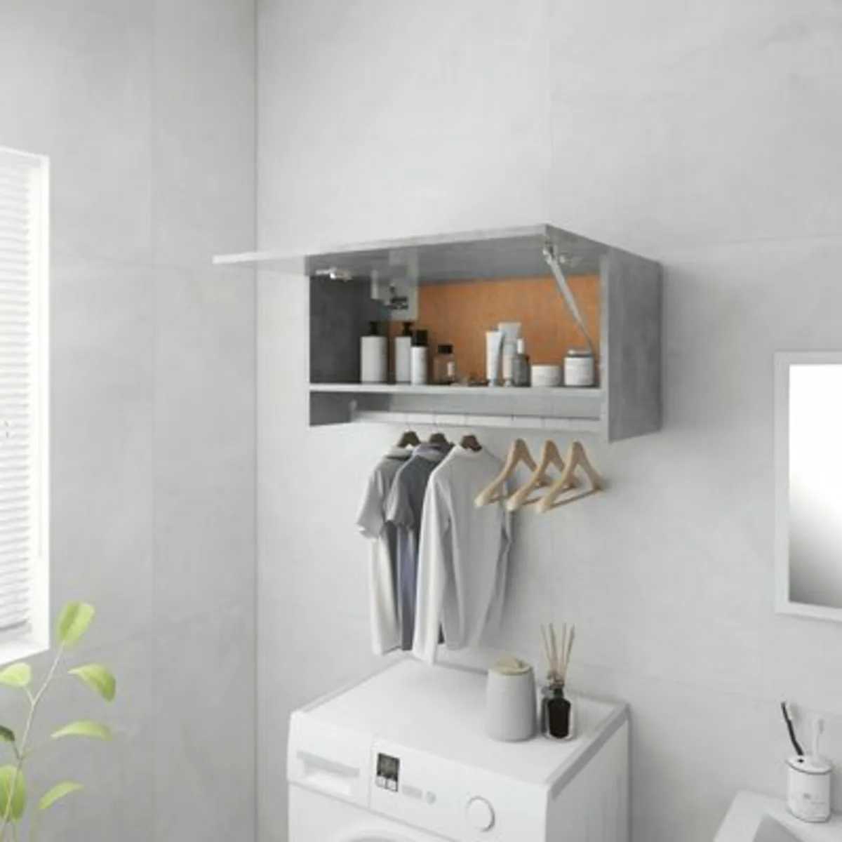 Wardrobe Concrete Grey 70x32.5x35 cm Chipboard - Image 2