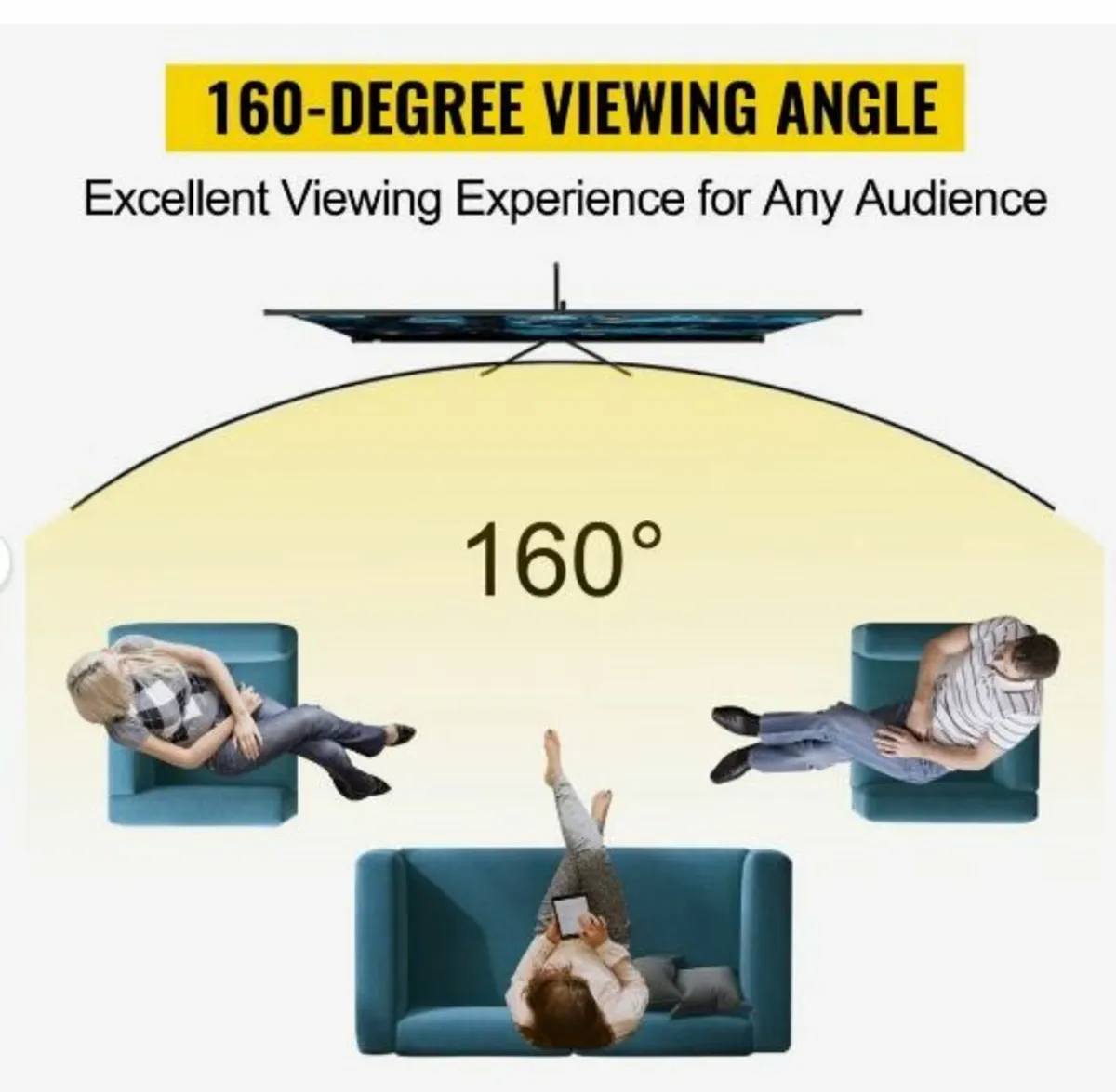 Tripod Projector Screen with Stand 110inch - Image 2