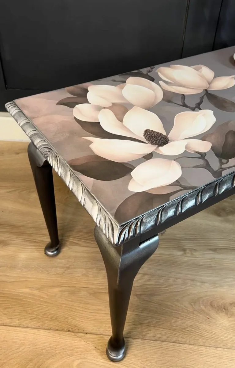 Artistic Solid Wood Coffee Table - Image 2