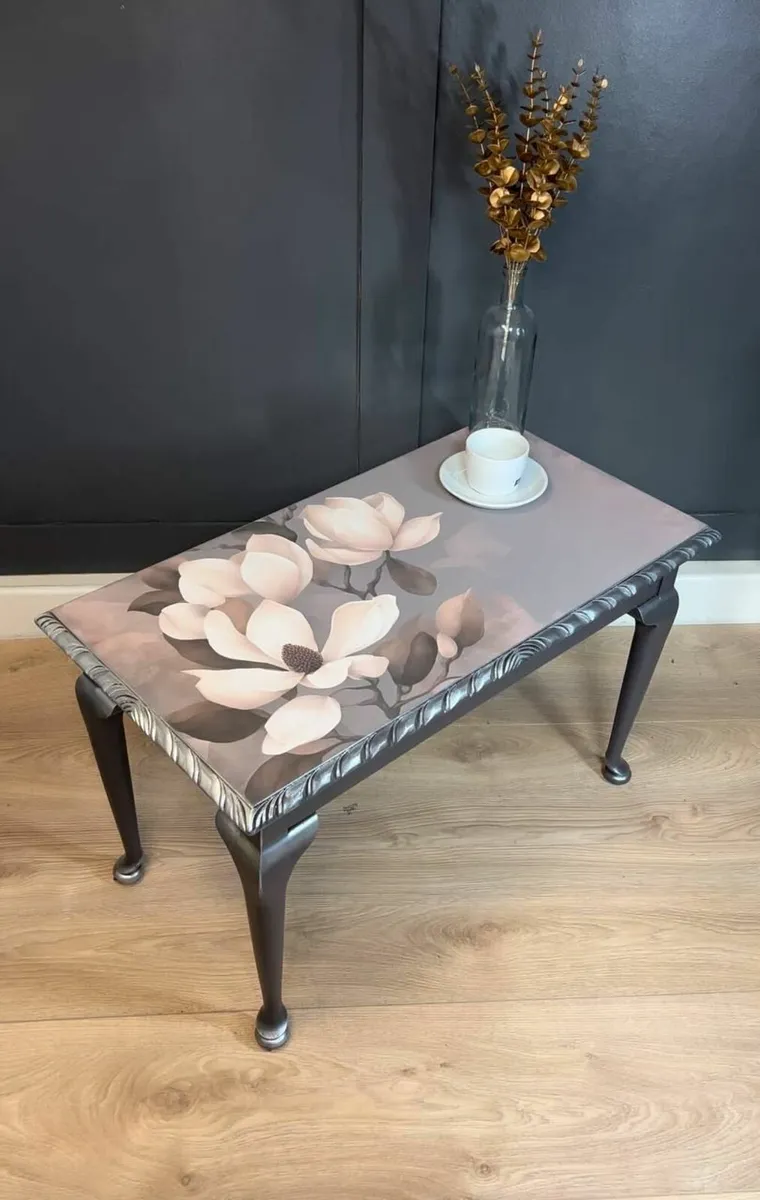 Artistic Solid Wood Coffee Table - Image 4