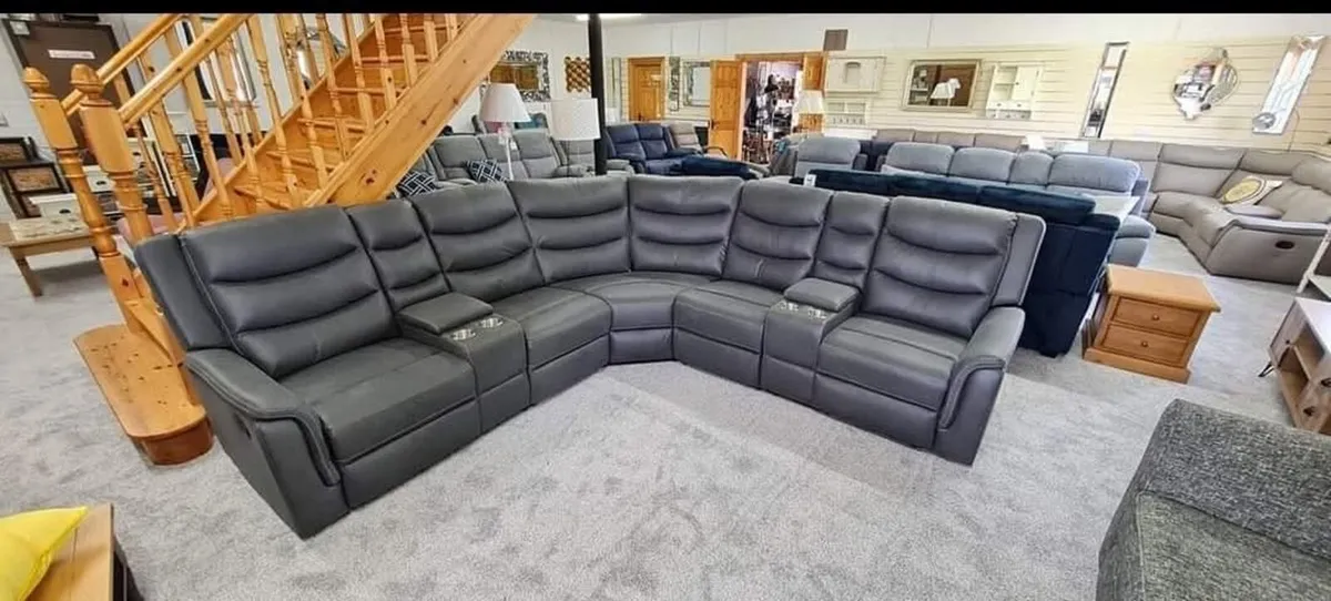 New Grey Micro Fabric Polly Recliner Sofa - Image 3